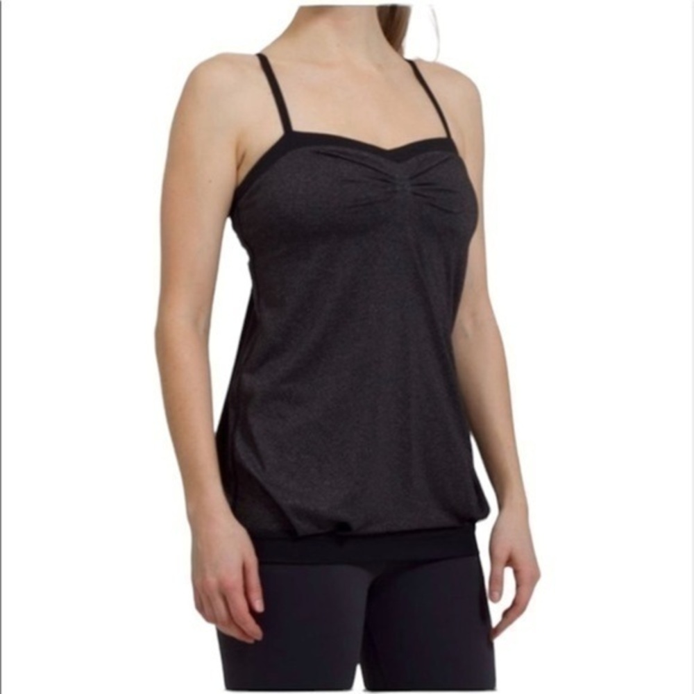 Lululemon Athletica Gray & Black Pure Focus Tank